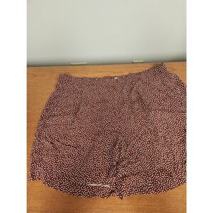 14th & Union Burgundy Polka Dot Pull On Shorts - 1X
